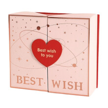 Papier cadeau Saint-Valentin, double porte, feuille d'or, 1 rouleau