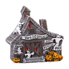 1pc Halloween Haunted House Resin Figurine Modern Style Miniature Collectible Suitable For Various Room Types Horror Decor Accessory Non Dispiay