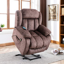Kayan Power Massage Lift Recliner Chair with Heat & Vibration for Elderly, Heavy Duty and Safety Motion Reclining Mechanism - Antiskid Fabric Sofa