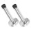 Silver Door Stopper for Walls Extra Long with Rubber End 2 1
