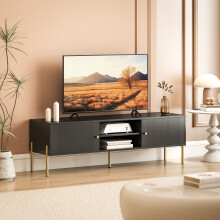 HOMCOM TV Stand for Television up to 65 Inch, Modern Entertainment Center