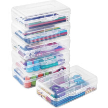 Clear Plastic Pencil Case with Snap-Tight Lid, 8.1 x 4.8 x