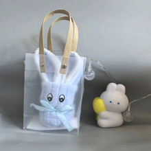 Corals Fleece Small Towel Squares Handkerchief Cute Rabbits Shaped Souvenir Gift Towel