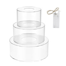 Acrylic Light-Up Cake Stand Set 3 pcs 6 8 10 inch