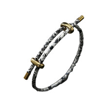 Cross Stainless Steel Leather Bracelet 1 PCS