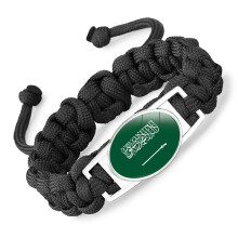 National Flag Paracord Survival Bracelet Black 6.69 Inch