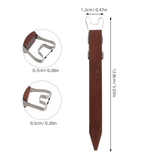 2Pcs Pottery Foot Trimmer with Wooden Handle for Precise Clay Shaping 1