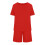 Women's Casual Summer Two-Piece Set Red Solid Comfortable 4