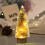 LED Mini Gold Christmas Tree with Lights Battery Powered 5