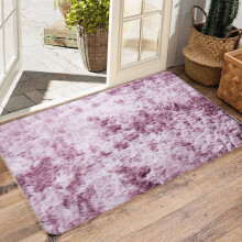 Faux Fur Area Rug Pink 19x31 Inch Non-Slip Shaggy Carpet