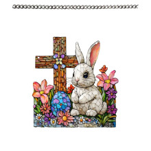 Easter Acrylic Pendant Bunny Egg Window Hanging Decor Style