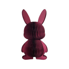 Easter Party Backdrop, Large Honeycomb Tissue Ball Bunny, Perfect for Birthday, Wedding, Classroom & Holiday Photo Prop Wine