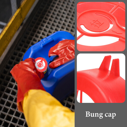 Plastic Oil Barrel Caps Drum Lids Red 12pcs 2