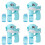 4Sets Niedliche Bubble Blower Für Kinder Blau 4