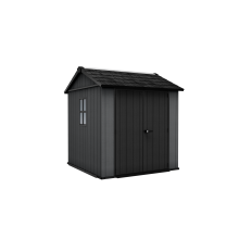 Keter Newton Plus Shed 7x7.5ft - Grey  All Weather Resistant, Easy to Clean, Fade-Free