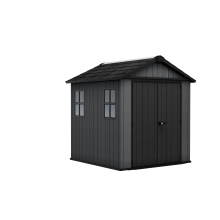 Keter Newton Plus Shed 7.5x7ft - Grey  All Weather Resistant, Easy to Clean, Fade-Free