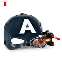(B) Marvel Avengers 4 Iron Man Captain America Mask Light Sound Helmet Open Mask For Children Halloween