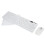 Ergonomic white wireless keyboard and mouse set, 10m connection, FN multimedia keys 1