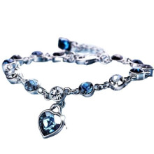 Bracciale da donna con cristalli blu, regalo di San Valentino per donna, ragazza, fidanzata o amante.