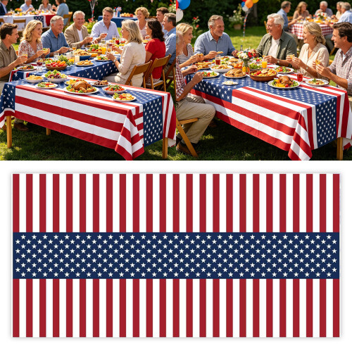 American Independence Day Decorations Disposable Plastic Table 1