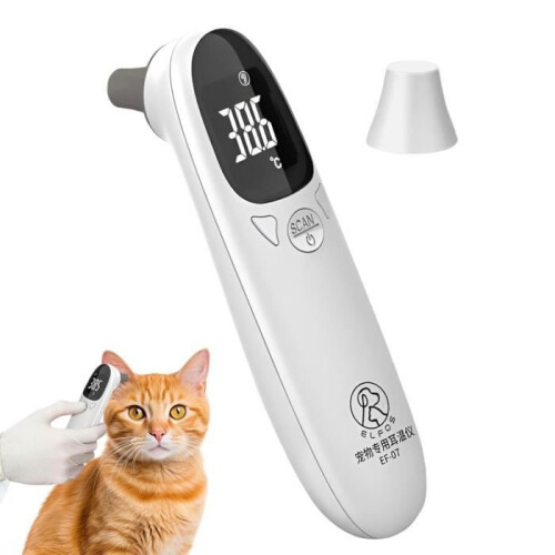 ABS-huisdierthermometer, USB-oplaadbare oorthermometer, waterdicht