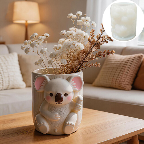 Moules de Vase en Silicone en forme d'animal, pour la 1