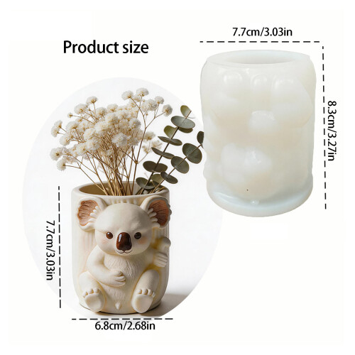 Moules de Vase en Silicone en forme d'animal, pour la 2