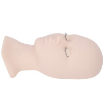 Cabeza de maniquí de silicona para pestañas 28x14x10 cm rosa