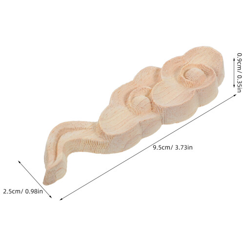 4Stk Holz Applique Möbeldesign Schnitzerei Für Schränke 1