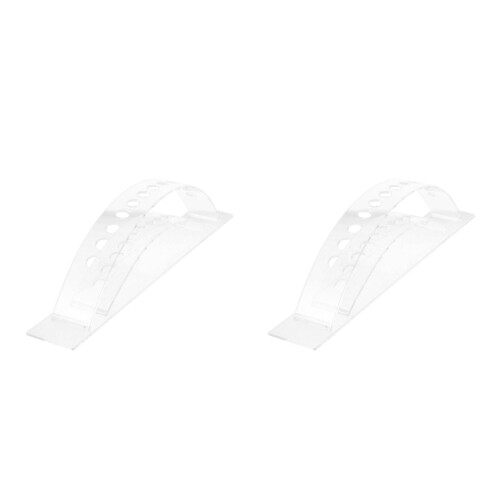 2Pcs Practical Acrylic Makeup Brush Organizer Pen Display Stand Clear 2