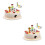 2Sets Versatile Soccer Birthday Cake Toppers with Durable Silicone 3