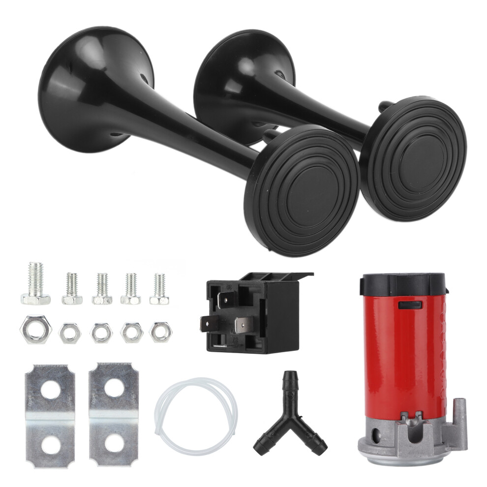 130Db Loud Dual Horn 12V Universal Black 7790334512487