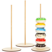 Wooden Donut Stand Bar Dowel 3 Pcs