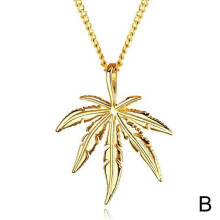 Maple Leaf Pendant Necklace for Men Alloy