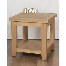Oak and Pine Online Chunky Solid Oak Harrogate Natural Bedside Lamp Side Table Living Room Furniture