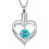 Heart Urn Necklace for Ashes with Birthstone 1