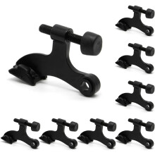 Hinge Pin Door Stopper Black Adjustable Heavy Duty 8 Pack