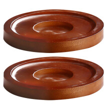 Wood Whiskey Cup Coaster Rotary Set 2 Pieces