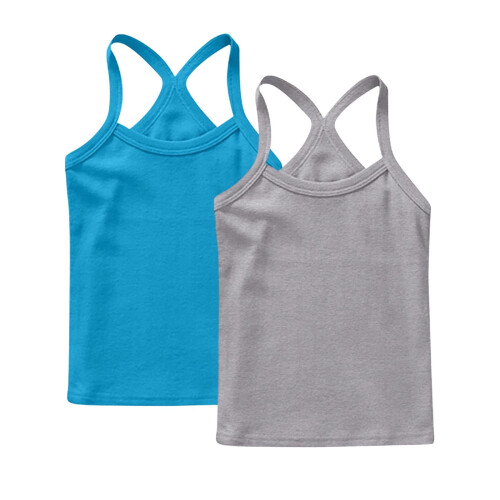 2 Pack Kids Sleeveless Tank Tops - Soft Cotton