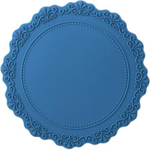 Luxury Silicone Placemats Set with Lace Flower Design – Easy Clean, Long-Lasting, Round Place Mats for Indoor Dining