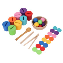 Wooden Color Matching Cups for Toddlers