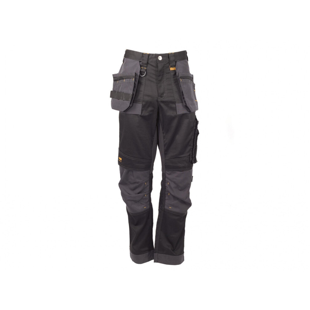 (Waist 40In Leg 29In, Black/Grey) Dewalt Power Tools Harrison Pro Stretch Trousers 5063750575247