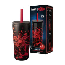 Bialetti Stranger Things Thermal Tumbler with Straw - Glow in the Dark - Perfect Temperature Seal - No Dishwasher - 900ml