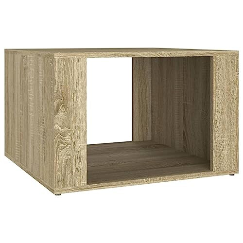 VidaXL vidaXL Sonoma Oak Bedside Table - Modern End Table with Storage Space, Engineered Wood Construction, Stable Display Top