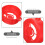 Oil Drum Seal Cover Plastic Drum Lids Red 12pcs 6
