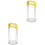 2Pcs Manual Potato Masher Kitchen Tool Stainless Steel Yellow Easy Use 2
