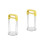 2Pcs Manual Potato Masher Kitchen Tool Stainless Steel Yellow Easy Use 3