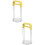 2Pcs Manual Potato Masher Kitchen Tool Stainless Steel Yellow Easy Use 6