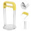 2Pcs Manual Potato Masher Kitchen Tool Stainless Steel Yellow Easy Use 8