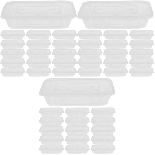 75Pcs Microwave Food Containers with Lids for Work School 1